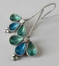 Stunning teardrop enamel earrings 