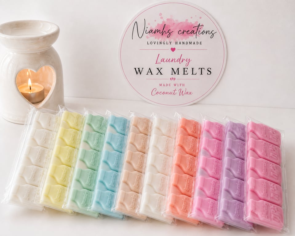 Laundry Scented Snapbar Wax Melts, Highly Scented, Handmade, Vegan, UK Made
