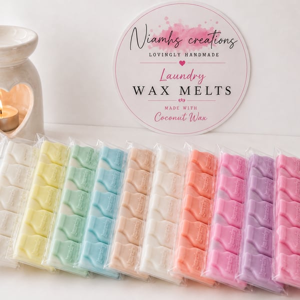 Laundry Scented Snapbar Wax Melts, Highly Scented, Handmade, Vegan, UK Made