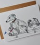 Pack of 2 Greeting Cards - whippets & companions - Image 2