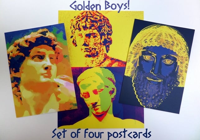 Golden Boys - Set of Four Postcards