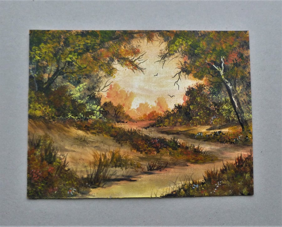 art painting landscape watercolour original ( ref F 407.K6 )