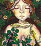 Forest Take Me, Reimagined - Original A4 Dark Botanical Woodland, unframed - Image 4