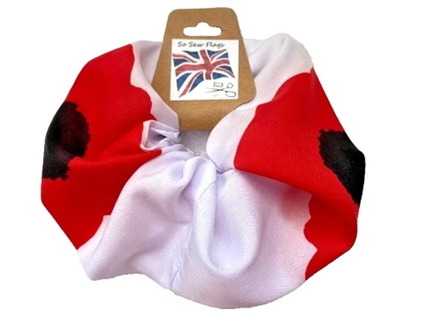 Poppy Lest We Forget Flag Hair Scrunchie Scrunchies Accessory Band Elastic