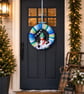 Handmade Snowman Winter Wreath Front Door Decor 