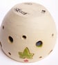 Tea light holder Wheel thrown "Grow" green. - Image 2