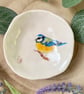 Blue Tit Handmade Ceramic Dish, Garden Bird Dish - Image 4