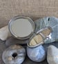 Pocket mirror, compact - dark blue and terracotta - Image 4