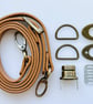 Tan Turn-Lock Clasp & Strap Hardware Kit for Making a Felt Bag on a Ball