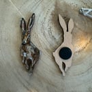 Sustainable Wooden Hare Magnet