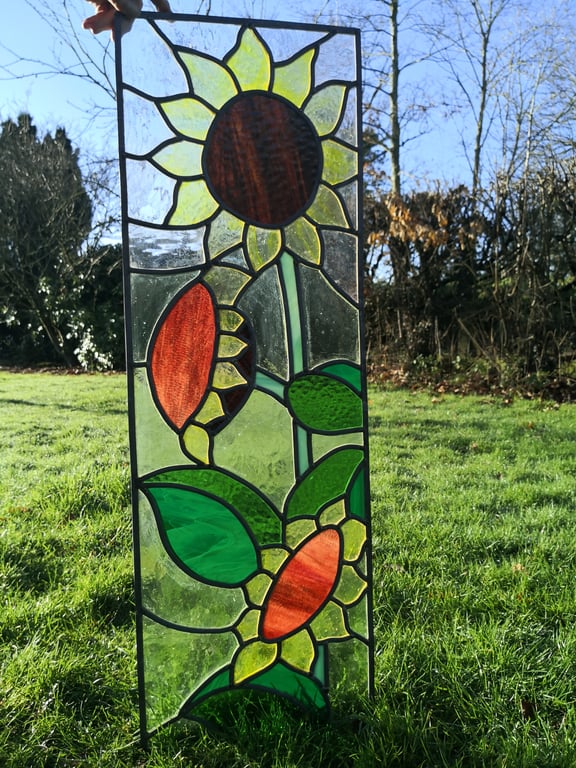 Stained glass garden stake.   NOW 25% OFF