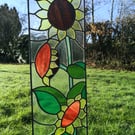 Stained glass garden stake.   25% off until 10.10.2025