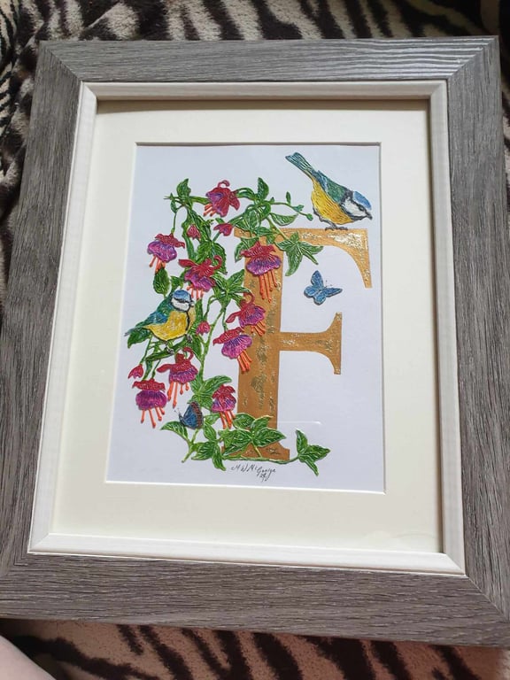 Original Mixed Media And Collage Picture Framed P&P