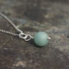  Silver Necklace with Amazonite Bead