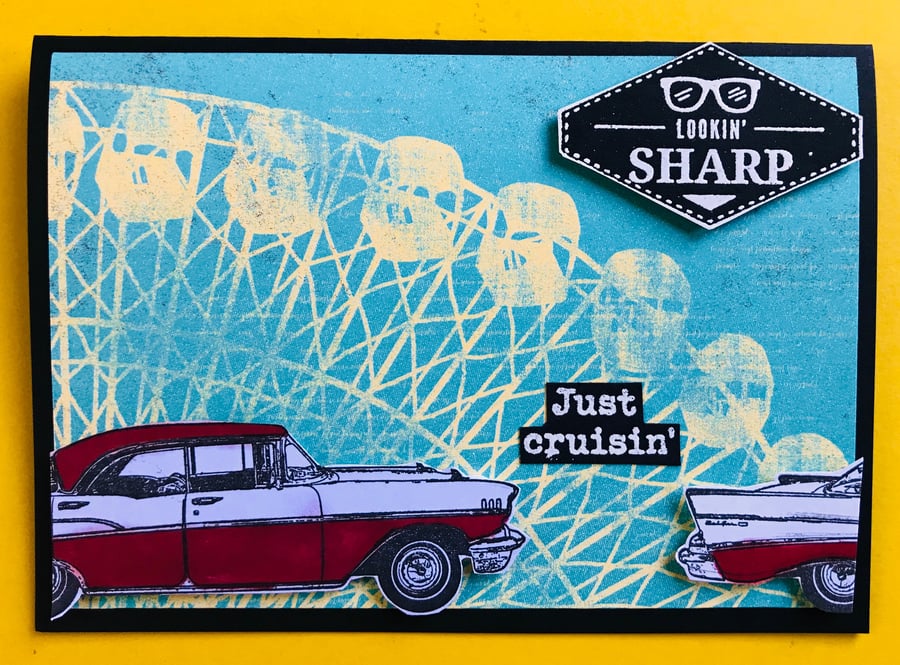 Father's Day "Just Cruisin' Vintage Classic Car" Card 