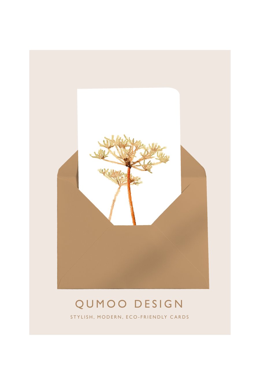 Seedhead flower birthday blank greetings Card (QM317)