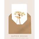 Seedhead flower birthday blank greetings Card (QM317)