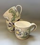 Handmade Ceramic Mug or Teacup: Hand Carved Floral Design - Image 4