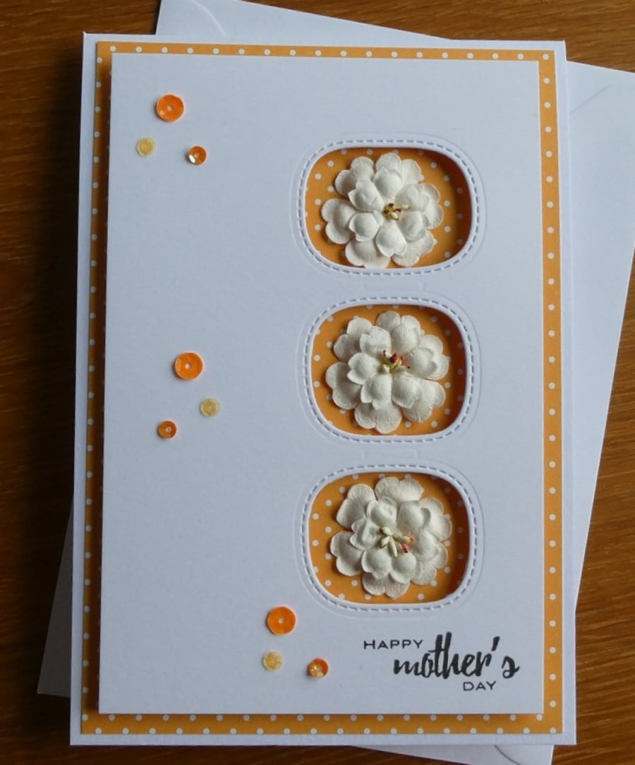 Mother's Day Card - Orange Polka Dot