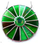Green Suncatcher Stained Glass Handmade Colour Wheel Handmade - Image 5