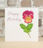 Birthday Card Floral Viola