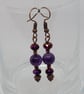 Amethyst and Copper Earrings - Image 1