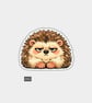 Funny Snarky Vinyl Sticker For Adults - Grumpy Hedgehog