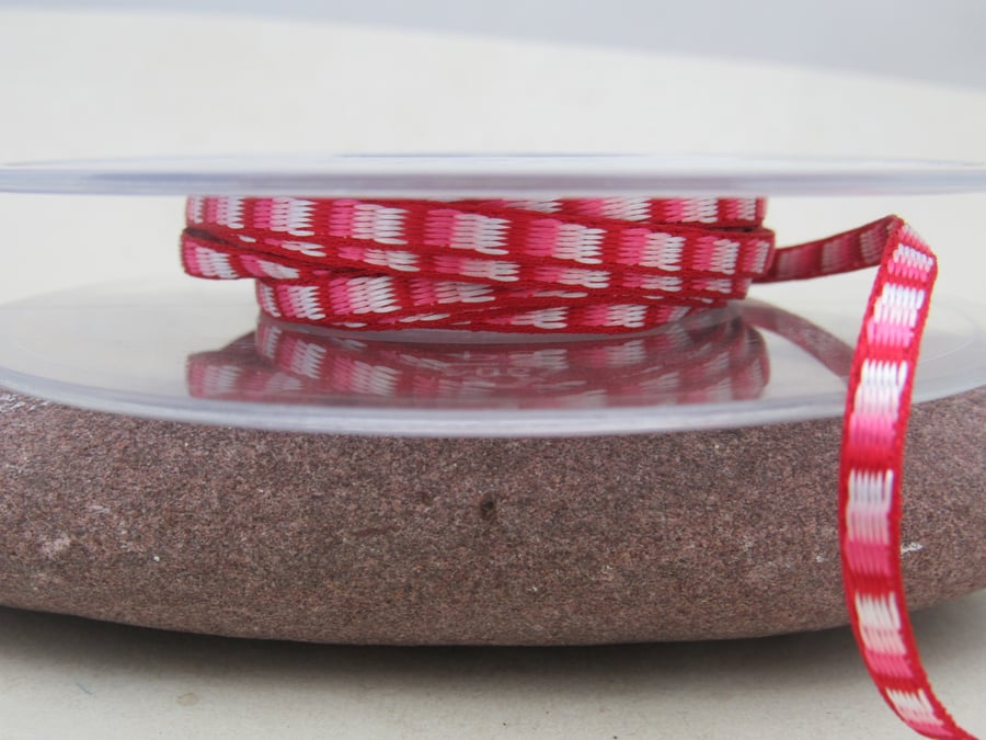 2m Berisfords Ditto Narrow Red Satin Braid