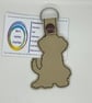 Embroidered Golden Retriever Keyring - Image 2
