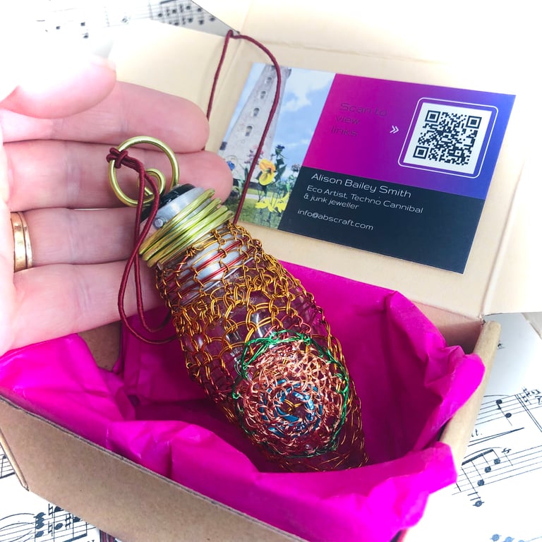 Lightbulb Christmas ornament  - sustainable decoration 