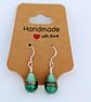 Aventurine Murano Glass Drop Earrings: Sterling Silver Ear Wires - Image 5