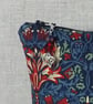 Large zipped pouch, project bag, cosmetic bag, William Morris floral - Image 7