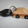 Wooden car Keyring 3