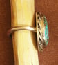 Turquoise And Silver Ring - Classic Navajo Style - Size M - Artisan - Image 4