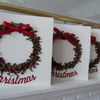 Pack of 4 Wreath Christmas Cards