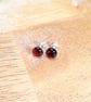 Red Abalone Studs, Small Paua Shell Earrings, Sterling Silver Jewellery - Image 8