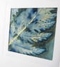 3 BOTANICAL CYANOTYPE PRINT CARDS WITH GOLD LEAF  - Image 3