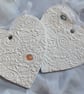 Handmade Embossed Clay Heart - Image 2