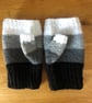 Fingerless Gloves, handknitted, monochrome - Image 3