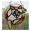 RESERVED for Amie - Siamese Cat Suncatcher Stained Glass