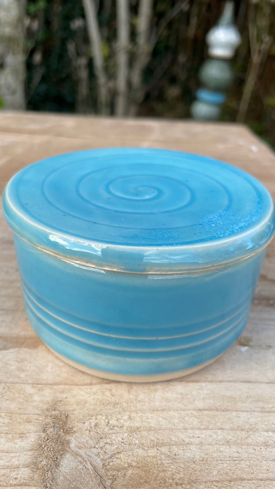 Stoneware Wheel Thrown Pottery Butter Keeper