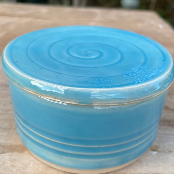 Stoneware Wheel Thrown Pottery Butter Keeper