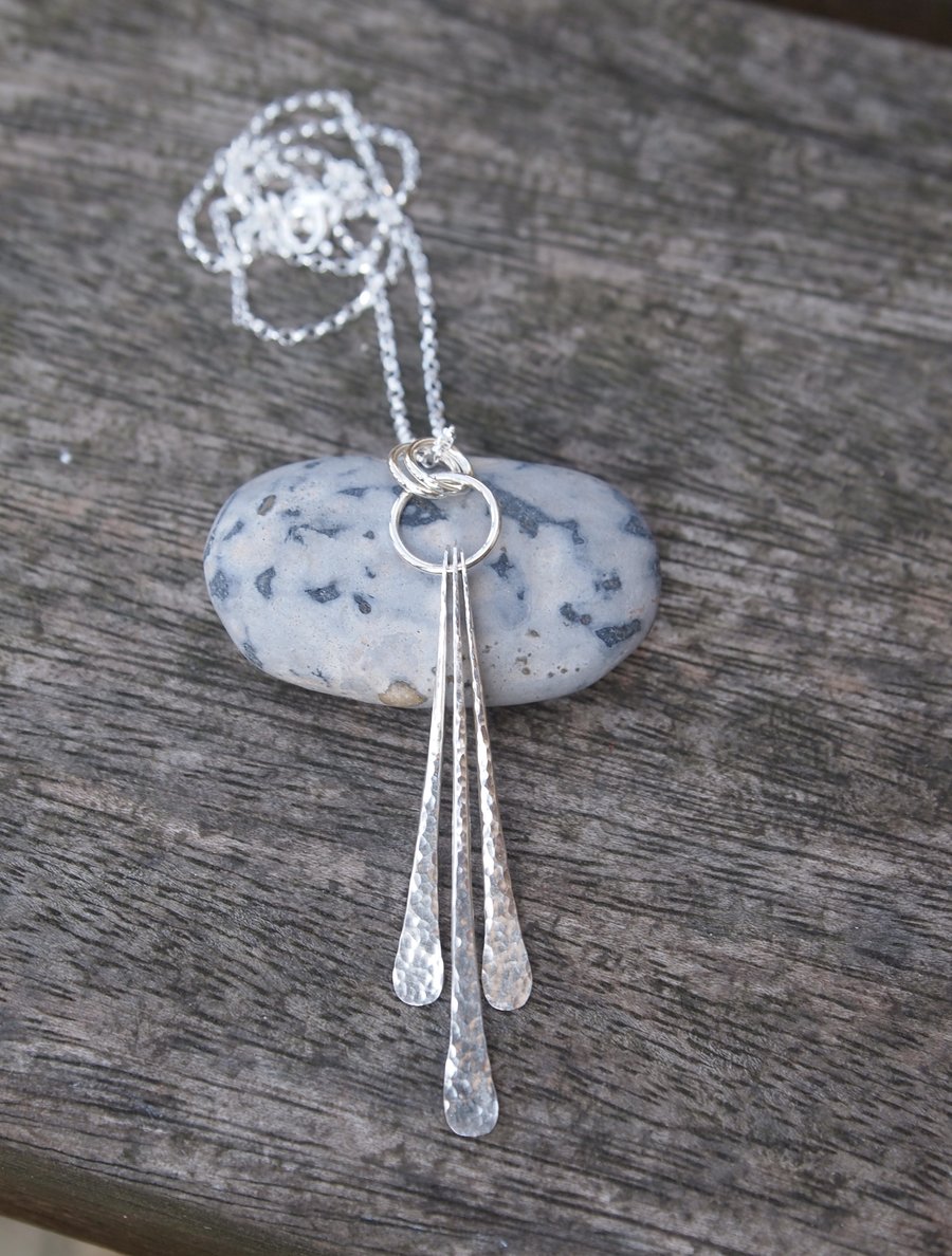 Necklace, silver necklace, forged necklace, handmade silver jewellery
