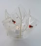 Christmas candle holder, festive tea light, Xmas decor, gift for mum, glass.  - Image 4