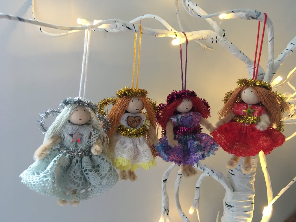 Tiny Fairy Christmas Tree Decorations