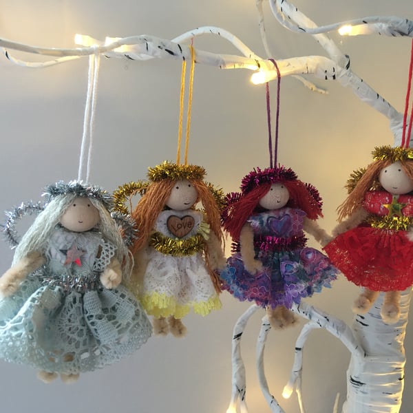 Tiny Fairy Christmas Tree Decorations