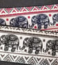 Elephant Aztec Style Reading Glasses Case Black And White. Zipped Fabric Pouch - Image 5