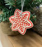 Ceramic snowflake tag (red) - Image 2