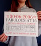 Personalised 16th Birthday Word Art - BD161 - Image 2