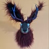 Faux jackalope head wall mount- Catweazle